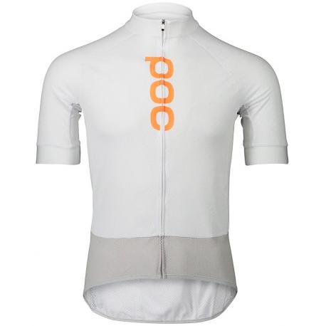 Maillot POC Essential Road Blanc/Gris/Orange