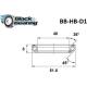 Roulement de Direction BLACKBEARING D1 1"1/2 (40x51.8x8 mm 36x45°)