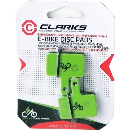 Plaquettes CLARKS E-Bike Shimano Deore - Semi-Métal (x2 Paires)